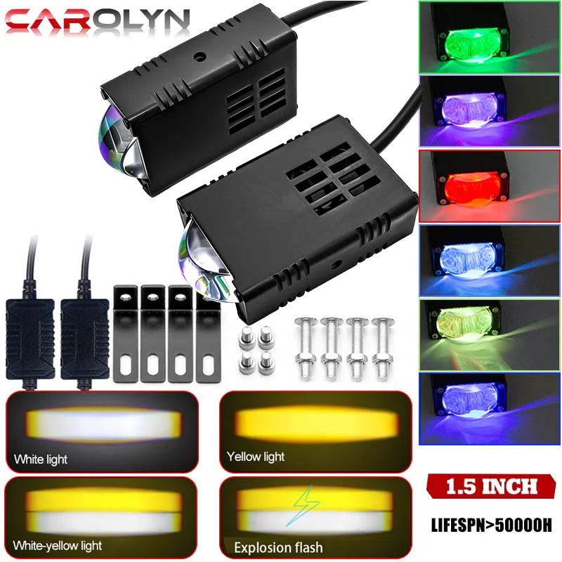 H4 Led Headlight Bumper Fog Lamps Projector Lens Work Light Mini Driving Light Auxiliary Lights For Car Motorcycle Bar Spotlight