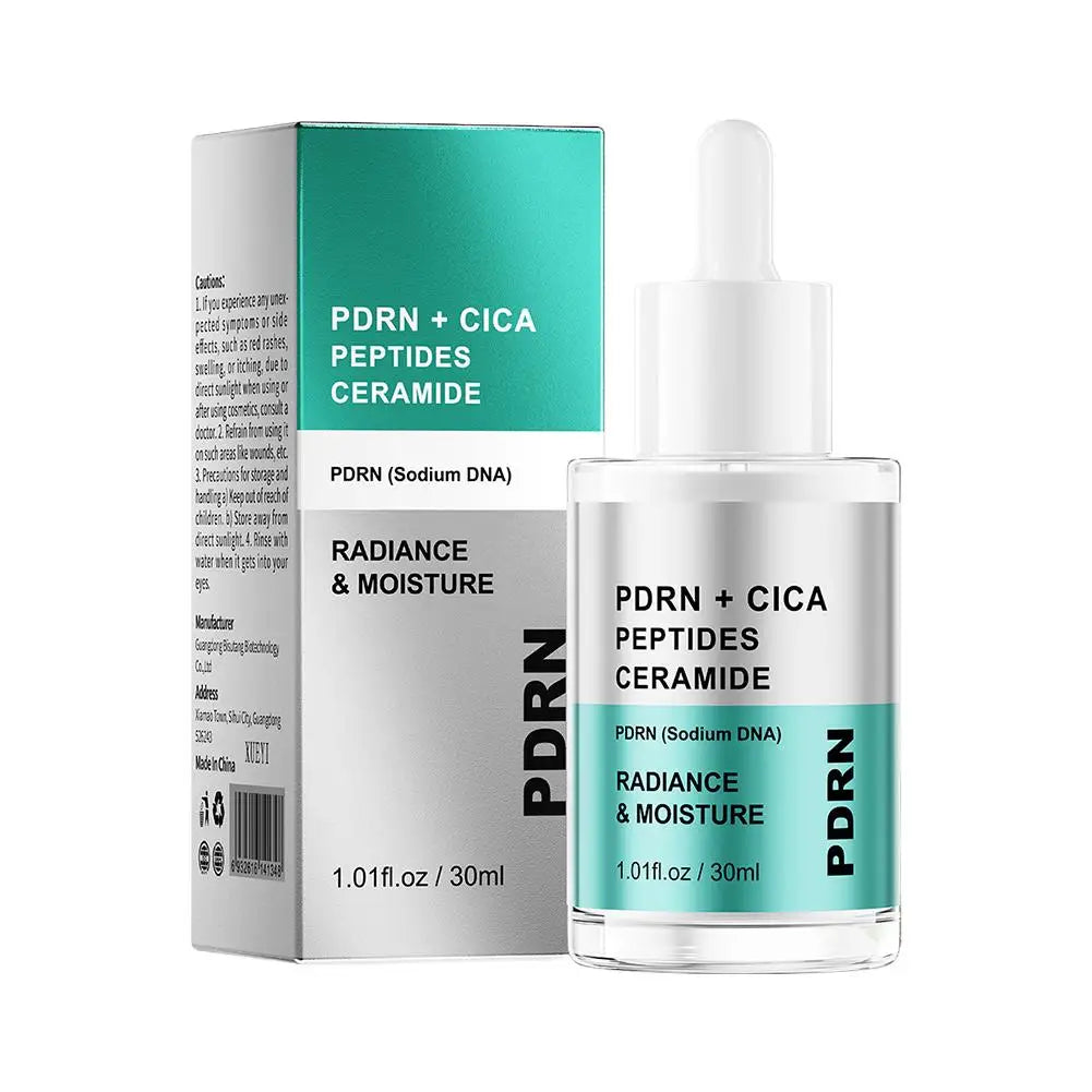 PDRN Skin Care Set Peptide Collagen Ampoule Essence Firming Deep Moisturizing Anti-Aging Serum SPF50 PA++++ Glow Sunscreen