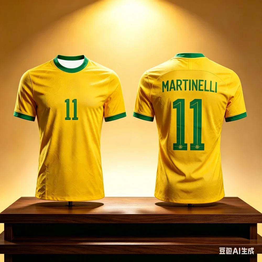 Neymar 10# Brazil National Team Soccer Jersey, Breathable  Athletic T-Shirt For Football Matches Training And Fan Casual Outfits