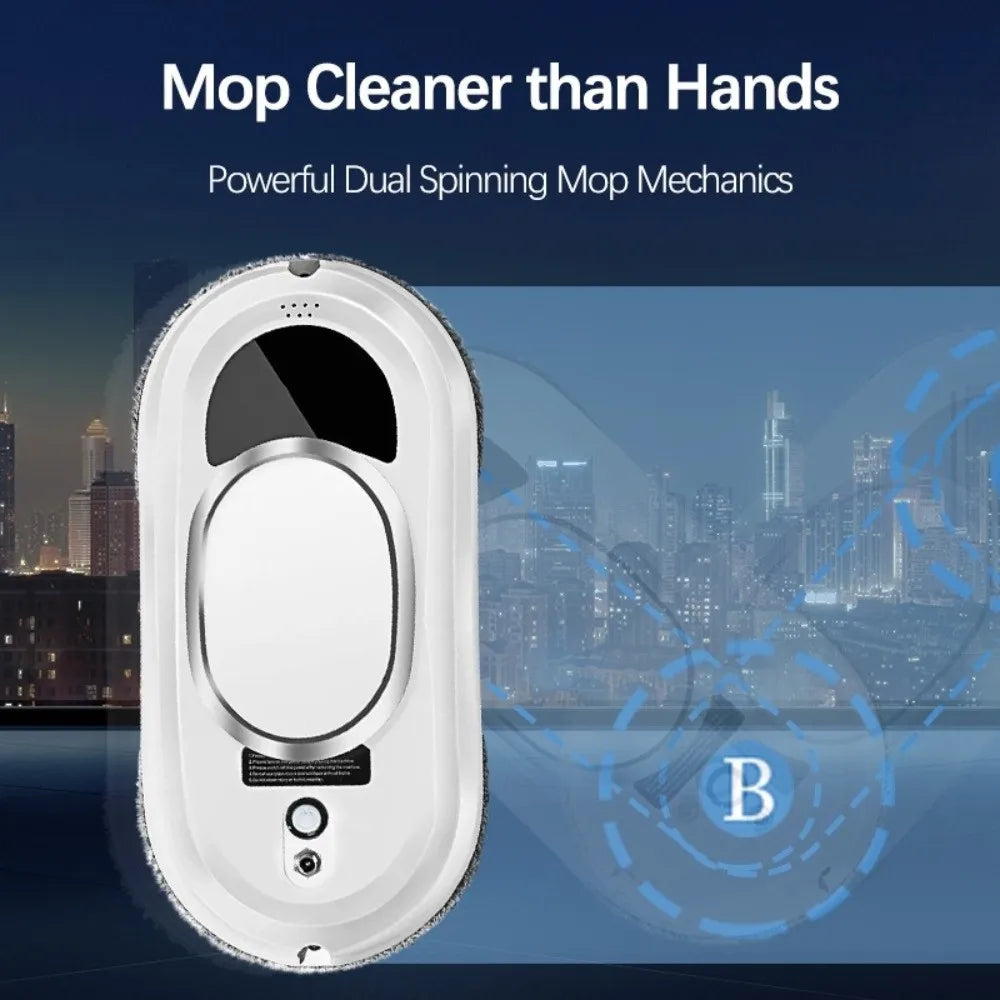 Remote Control Robot Glass Cleaner Intelligent Navigation 10 Cleaning Cloths Window Cleaning Robot 3 Cleaning Modes