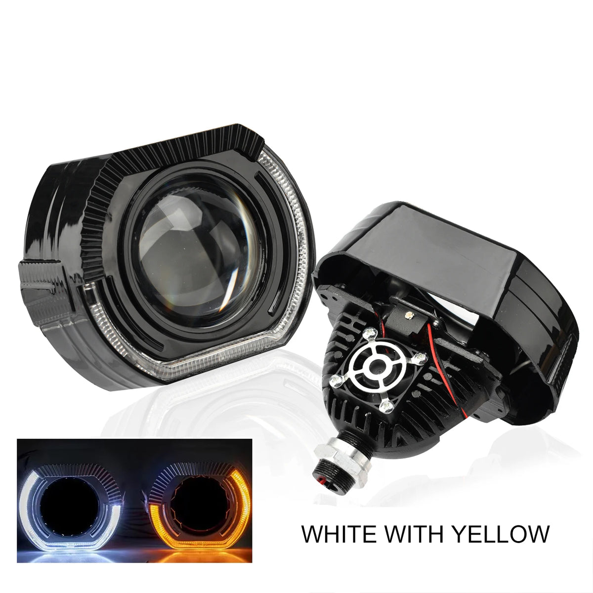 90W 2 PCS 3.0 Inch Blue Bi LED Projector Lens Universal Headlight Retrofit For H1 H4 H7 H11 Auto Light Headlamp Car Accessory