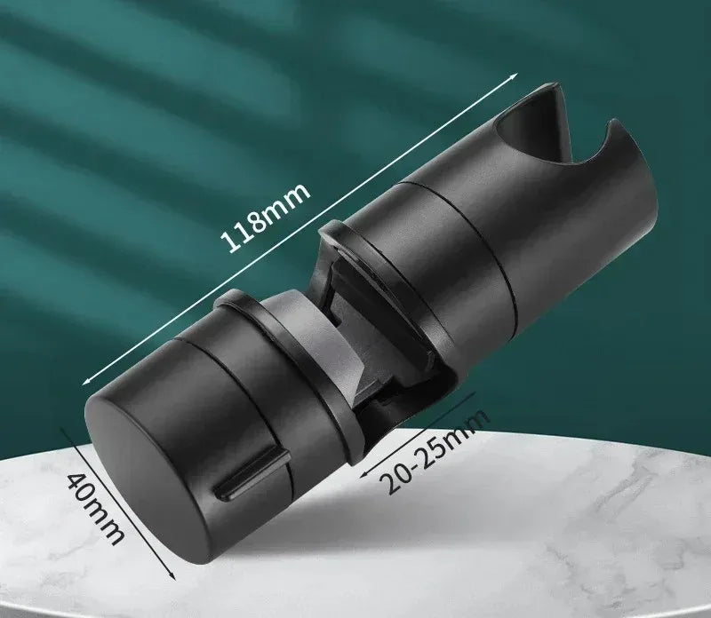 Universal Shower Head Holder Adjustable Showers Head Holder Clamp with Rotation for Bathroom Rail Mounting Shower Head