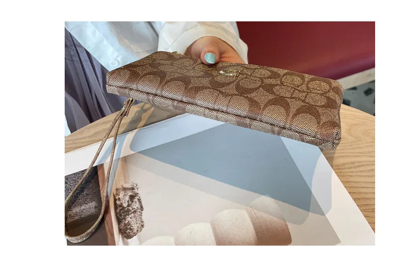 New Zipper Long Wallet For Women & Men, Multi Card Slot Billfold Purse, Wristlet Clutch Card Holder Coin Pocket Money Storage Ha