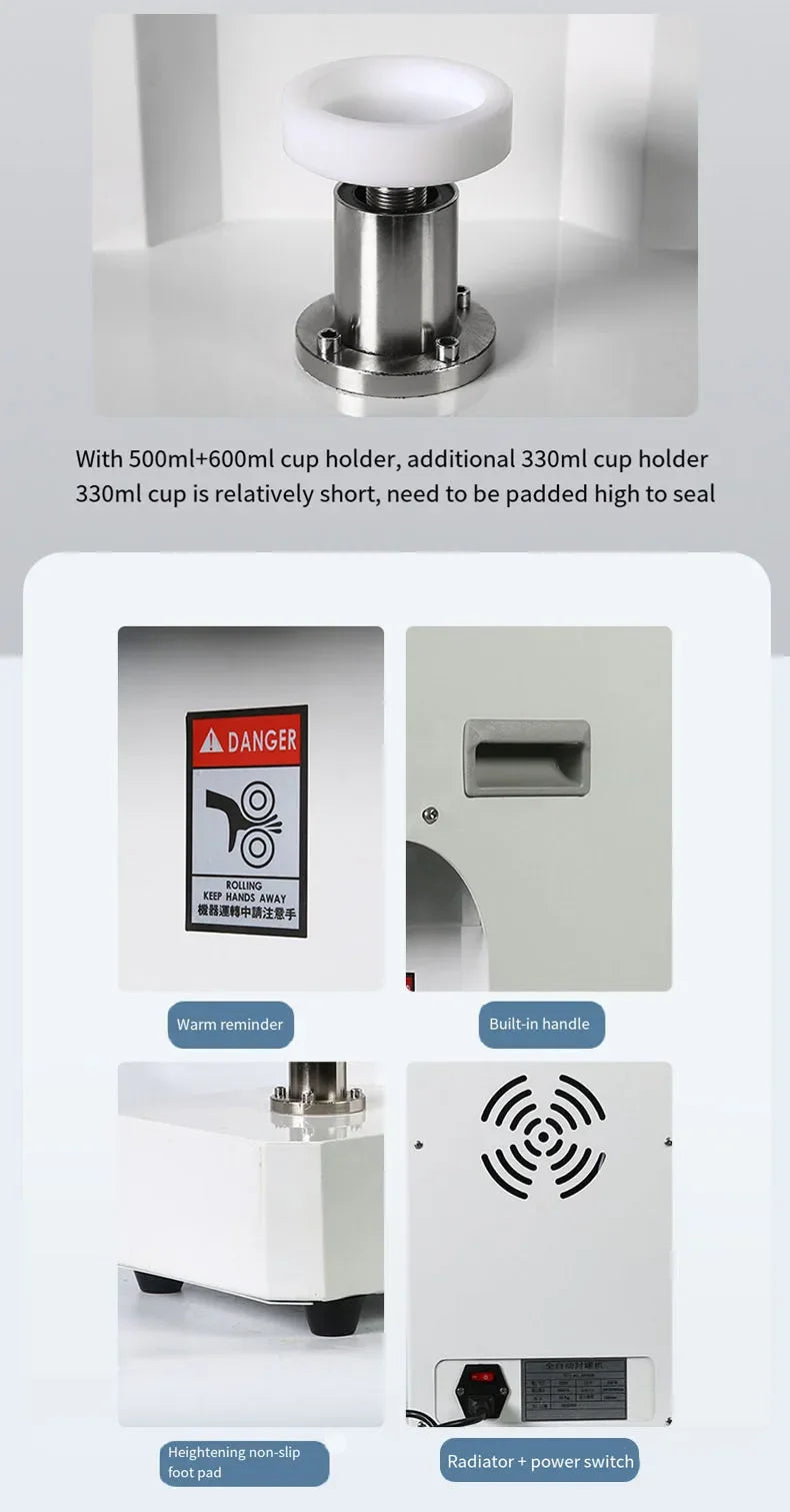 High Efficiency Automatic Beverage Can Sealing Equipment Plastic Metal Milk Tea Soda Can Packaging Machine