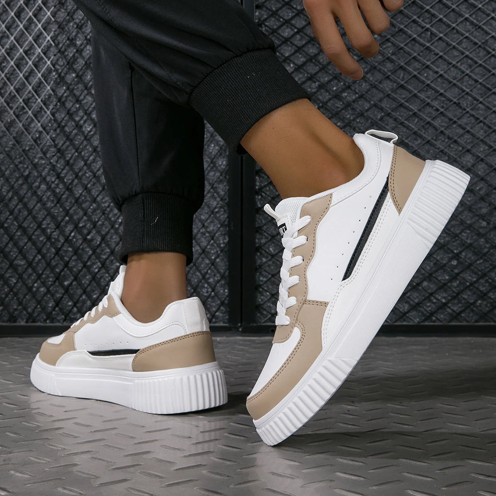 Men's Casual Platform Shoes Fashion Sneakers, Men's Daily Wear Lightweight Walking Shoes, Men's Durable Round Toe Footwear