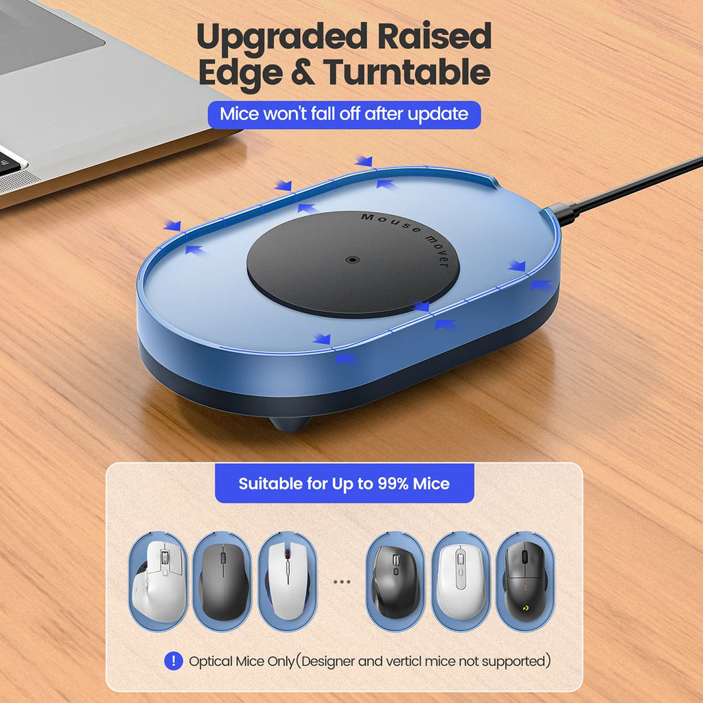 Vaydeer Undetectable Mouse Mover, Mouse Jiggler Device with ON/Off Switch, Driver-Free Shaker Wiggler Mouse Movement Simulation