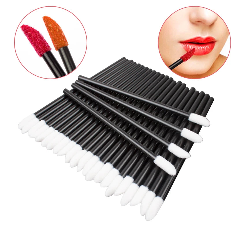 Wholesale 50/1000pcs Lip Brushes Applicators Eyelashes Brush Lipstick Brush Lip Gloss Applicator Wands Makeup Beauty Tool