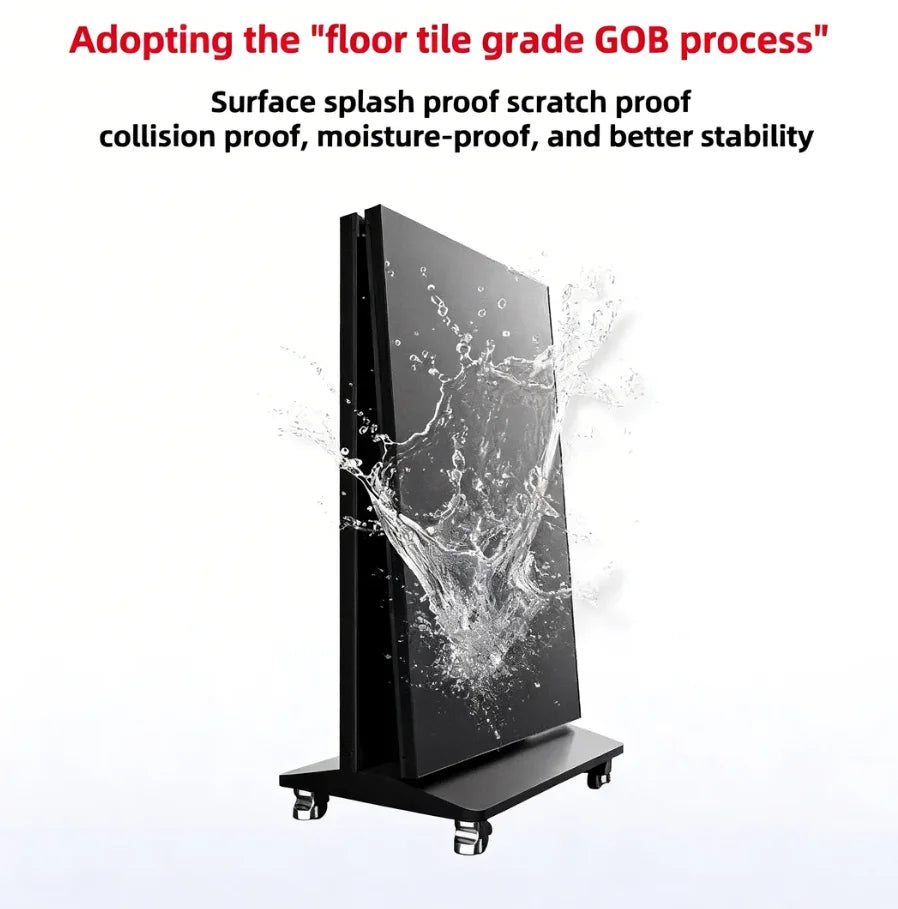 Custom P1.8 P2 P2.5 LED Poster Display Movable Vertical Digital Advertising Poster Screen For Shopping Mall Retail Store