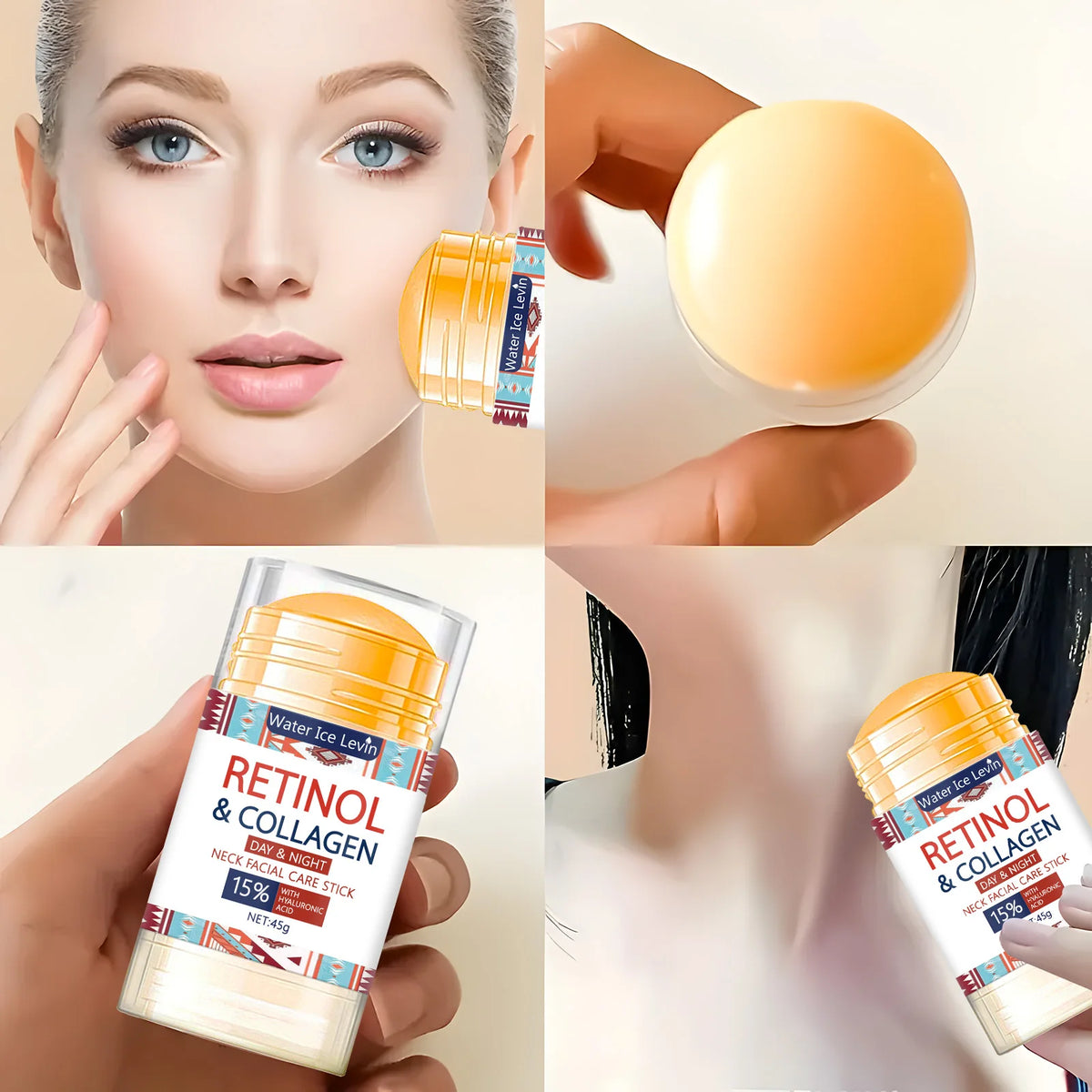 45g Retinol Lifting Firming Cream Stick Collagen Smooth Wrinkles Face Cream For Moisturizer Whitening Brighten Skin Product