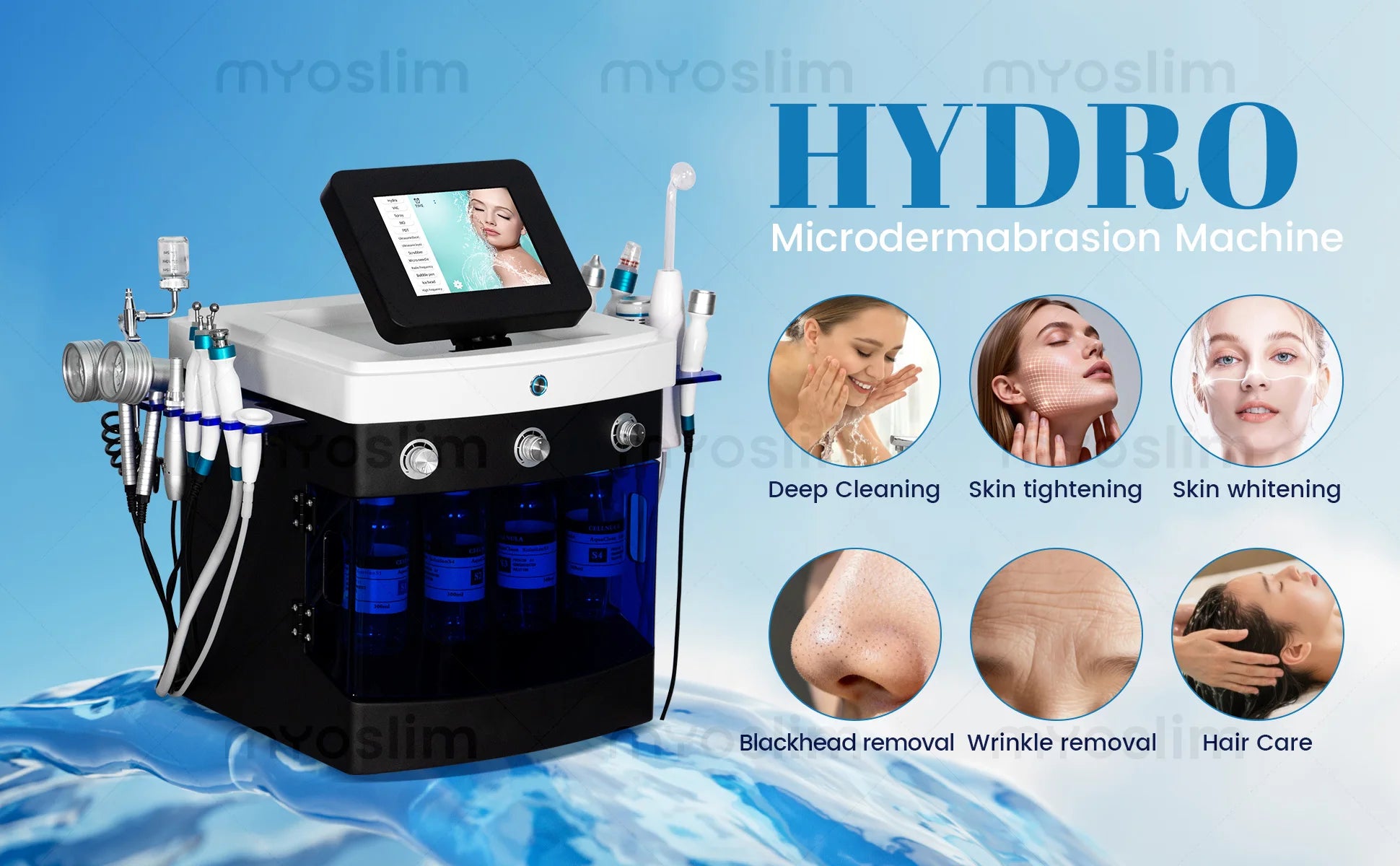 14 in 1 Hydro Beauty Skin Care Master Machine Deep Cleaning Blackhead Removal Skin Firming Brightening Shrink Pores Device
