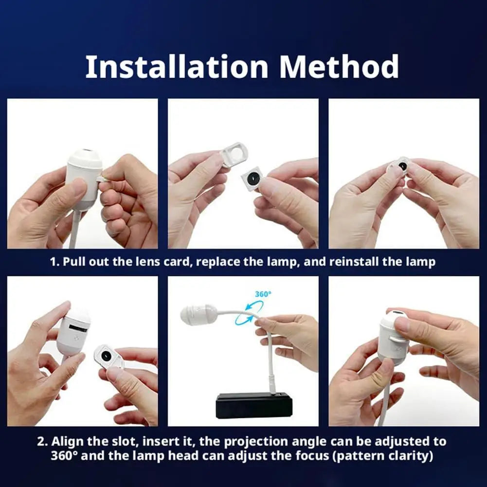 Car Interior Roof Light Projector USB Star Galaxy Projection Ambient Lighting Adjustable Roof Starry Sky Ambient Projector Light