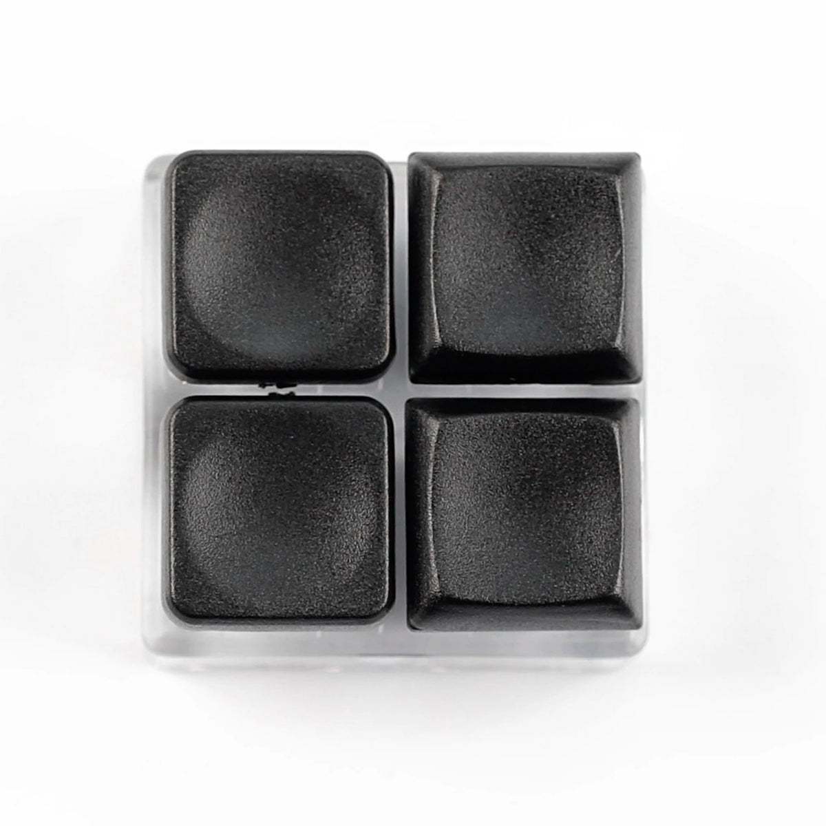 YMDK Square Round 1u Low Profile Blank Black White Keycaps PBT Material DIY for 1350 Switches Mechanical Keyboard