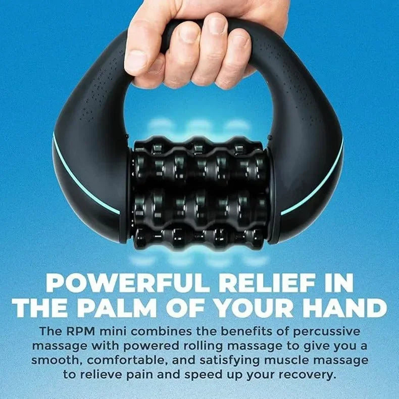 Electric Mini Rolling Massager Multi-grip Ergonomic Handle Whole Body Fatigue Relief Deep Tissue Rechargeable ，Powerful Speed