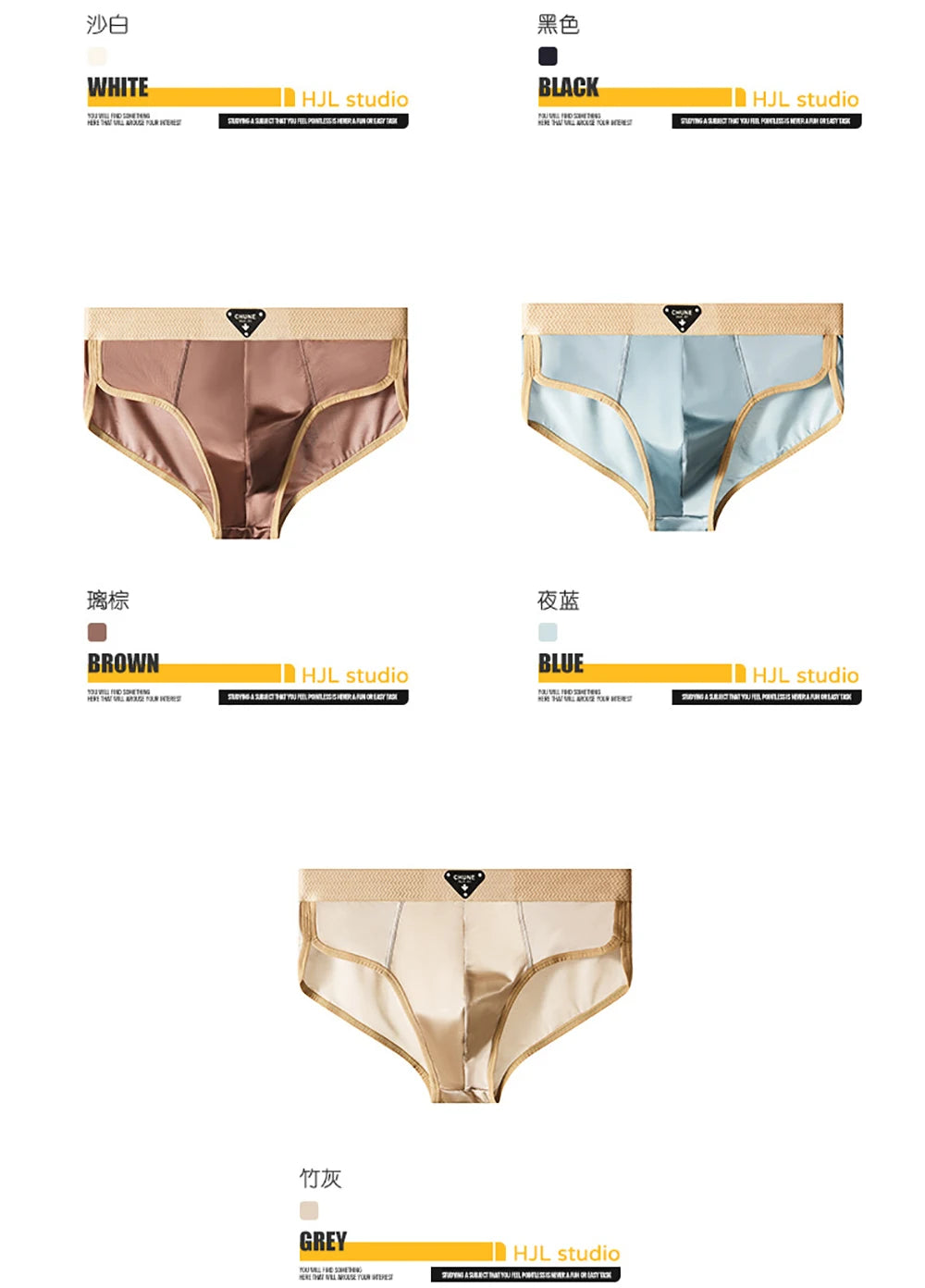 3PCS/Pack Luxury Satin-like Men's Briefs Ice Silk Hygroscopic Breathable Mesh Crotch Panties Soft High Elastic Man Underwear