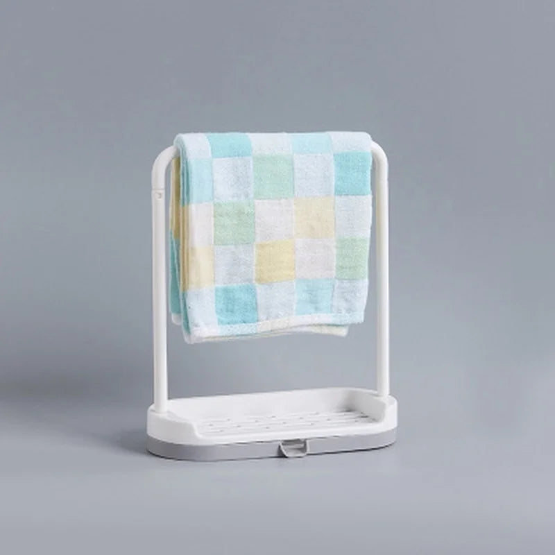 Kitchen Storage Rack Dishcloth Hanging Rack Towel Sponge Drain Racks Bathroom Soap Holder Sink Desktop Organizer