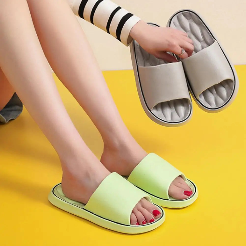 Fashionable Super Light Women's Slippers Anti-Slip EVA Elastic Shoes Colorful Sneakers In Door Bathroom Flip Flops