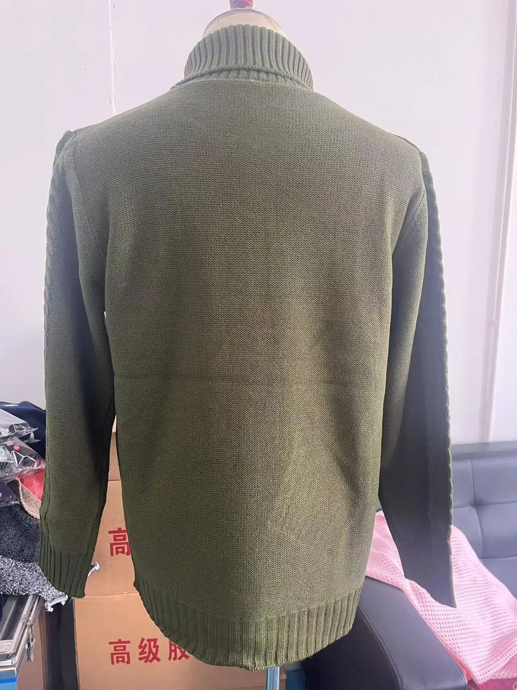 Pullovers Men Tops Turtleneck Sweaters Solid Knit Full Sleeve Casual Slim Fit Top Streetwear Thick Splice Sweater Autumn Winter