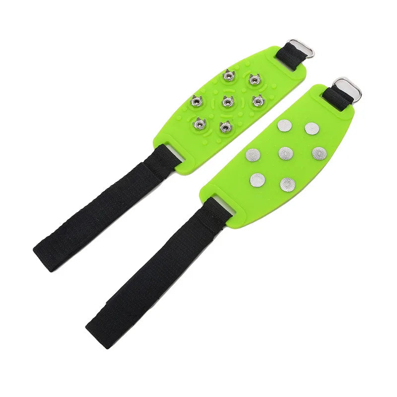 Ice Cleats Traction Crampons Overshoe Ice Snow Anti Slip Spikes Grips Ice Grippers for Adult Hiking Mountaineering Boots Winter