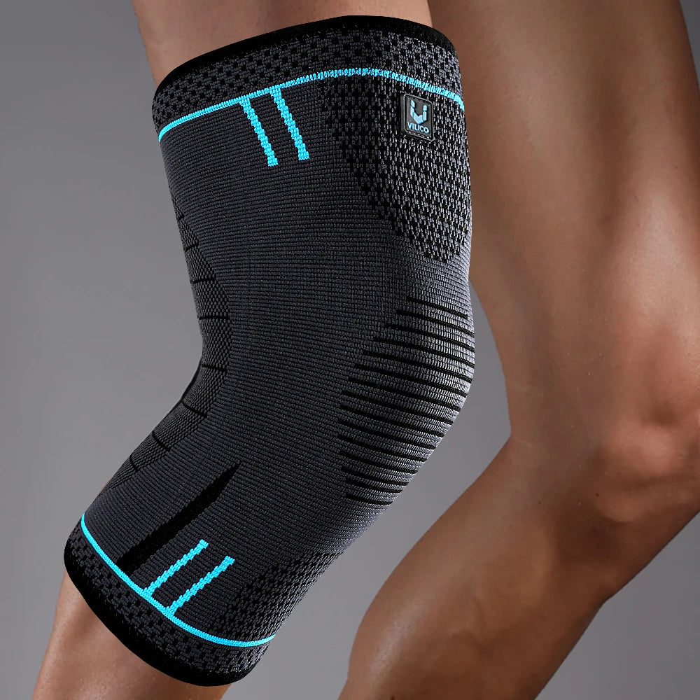 1 Pcs Compression Knee Support Sleeve Elastic Breathable Knee Pads Brace Springs Gym Sports Protector Basketball Volleyball Run