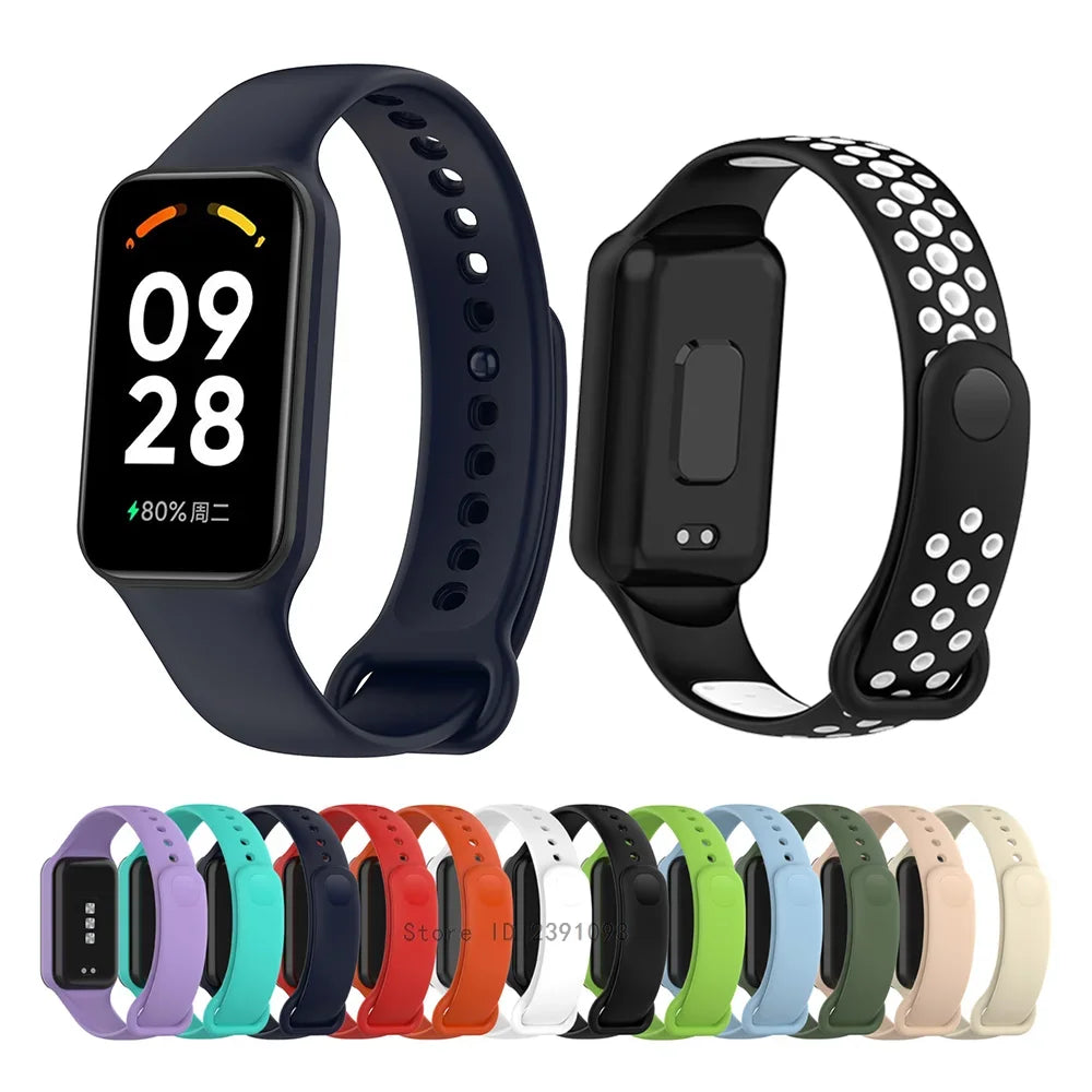 Silicone Strap For Xiaomi Redmi Band 2 Watchband Bracelet Replacement For Xiaomi Band 8 Active Wrist Strap Correa Accessories