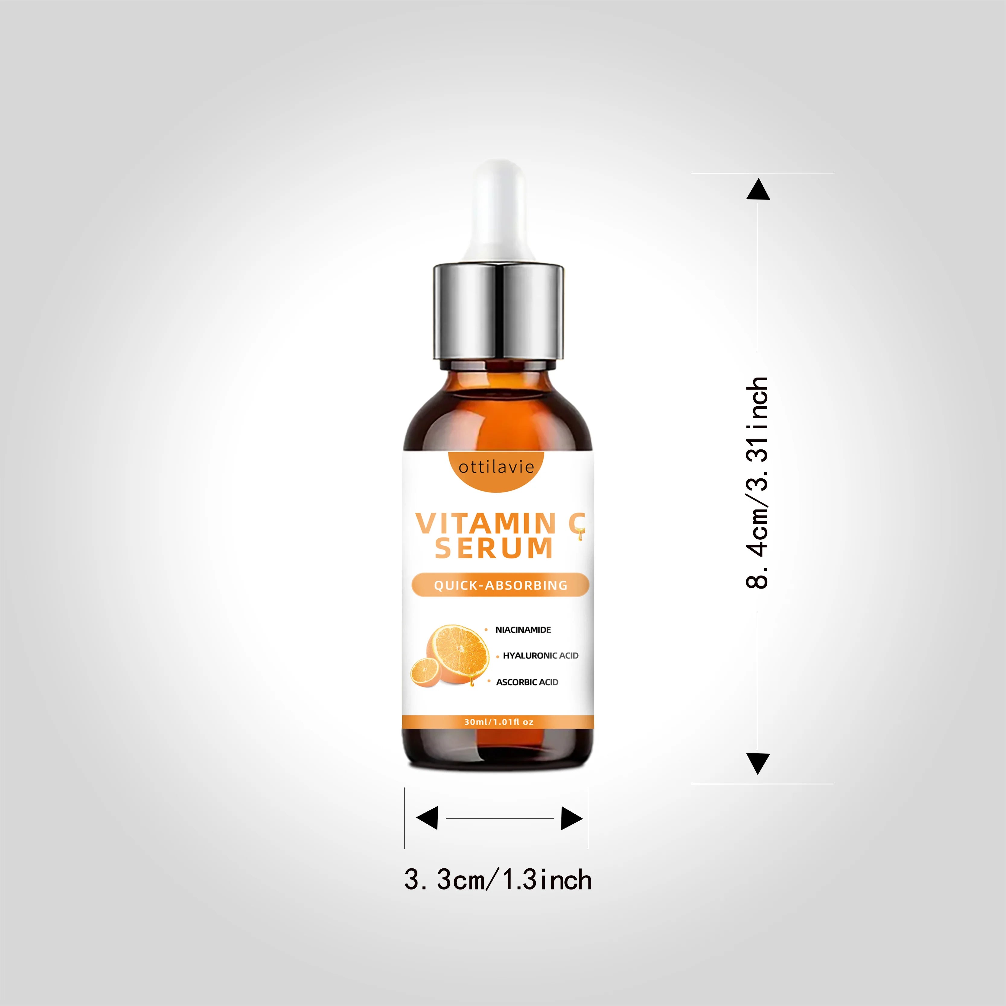 Vitamin C Serum with Hyaluronic Acid – Fast-Absorbing, Deep Hydration, Non-Greasy, 24-Hour Nourishment for Instant Glowing Skin