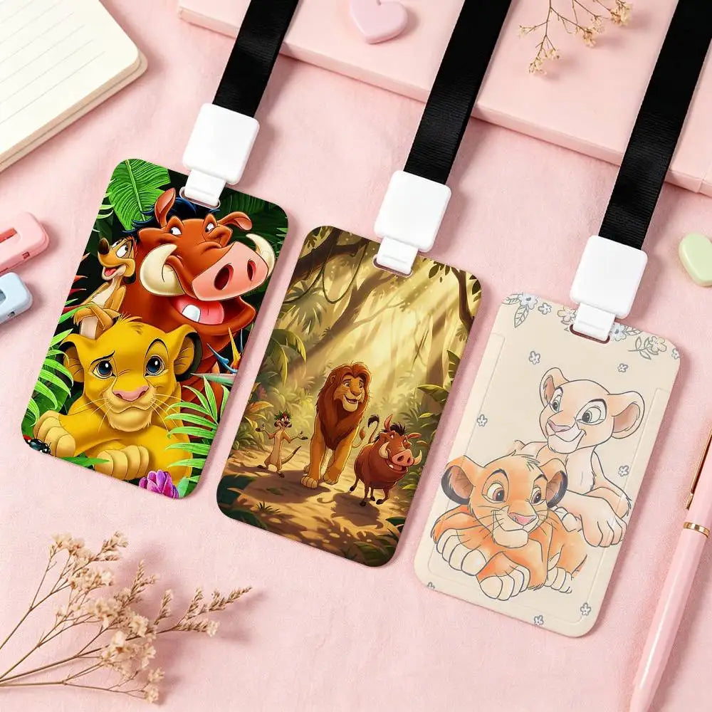 Cartoon T-The Lion King NFC Contactless Sliding Card Sleeve For Student Cards, Bus Cards, ID Cards, And Work Permits