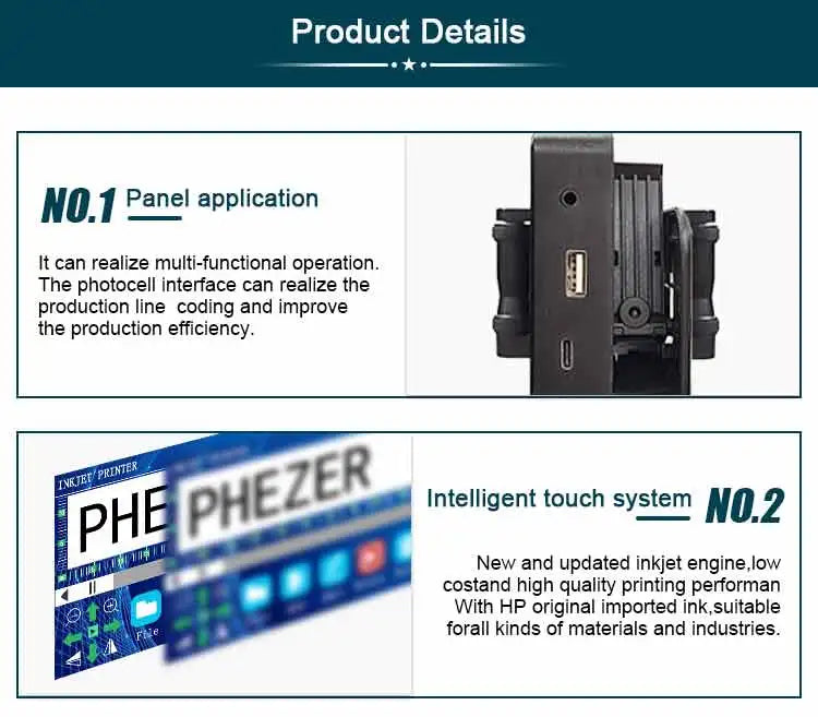 For HP Phezer P17 Handheld Inkjet Printer 12.7mm Smart Labeler for QR Bar Batch Code & Expiry Date 28 Languages Supported