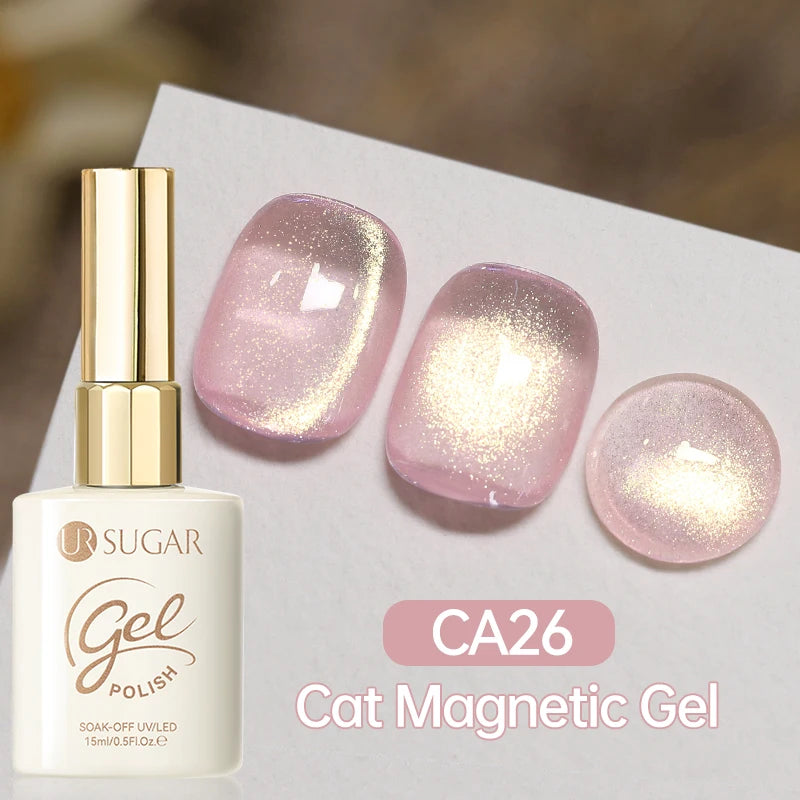 UR SUGAR 15ml Cat Magnetic Gel Jelly Glass Full Coverage Varnis Magnetic Gel Soak Off UV LED Gel Autumn Winter Xmas Manicure