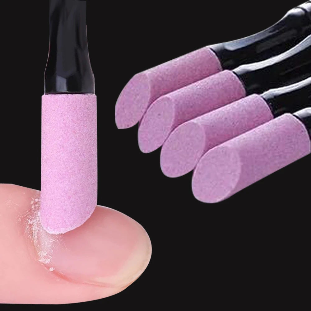 Nail File Cuticle Stone Pusher Nails Sanding Sticks Nail Art Pen Cuticle Remover Trimmer Buffer Manicure Tools Pushing Dead Skin
