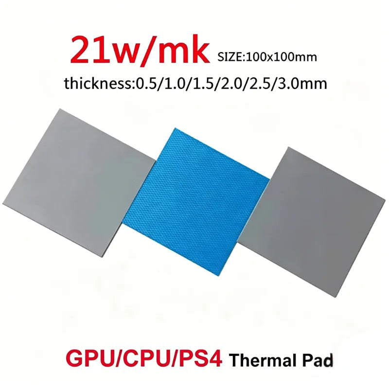 Thermal VIDA 24W/Mk Thermal Pad 80x40mm/100x100mm For GPU CPU Radiator Cooling Conductive Silicone High Quality Heat Insulation