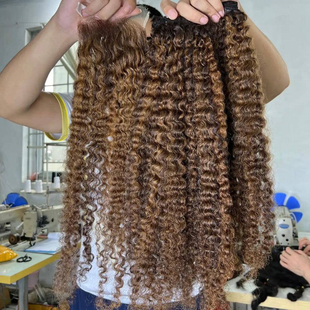 CDYHAIR Wholesale Price Beautiful High Quality Vietnamese Curly Human Extensions Machine Double Weft Super Double Drawn Piano