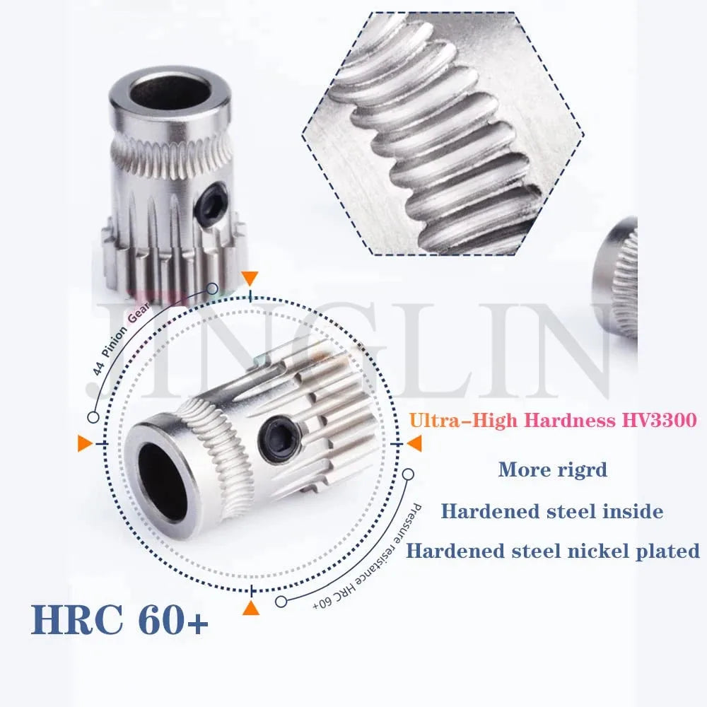 Dual Drive Gear Extruder Kit Hardened Steel Upgrade Feed Gear Extruder Kit For BMG For Prusa DIY Bowden Direct Extruder