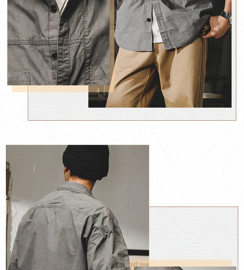 Men's Retro Short Sleeve Shirts Cotton Shirt Japanese Casual Loose Fit Thin Breathable Plus Size Shirts for Men Summer Workwear