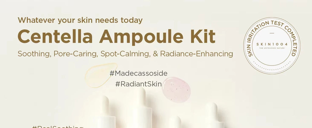 4-Piece Set SKIN1004 Madagascar Centella Ampoule Kit 30ML Soothing Calming Serum Collection for Sensitive & Acne-Prone Skin