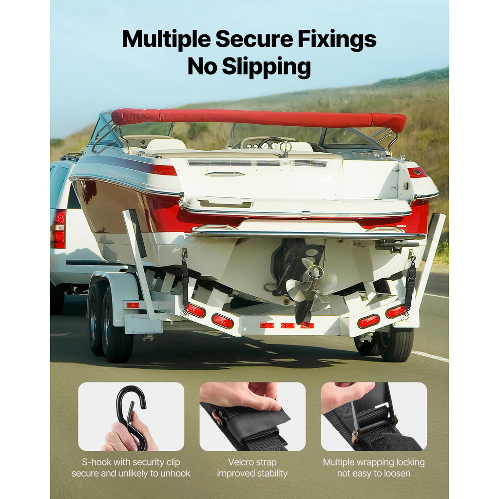 SucceBuy 2pcs 2/4ft Retractable Ratchet Straps with S Hooks 2in Cargo Ratchet Tie Down Luggage Belt Strap for Trailers Vehicles