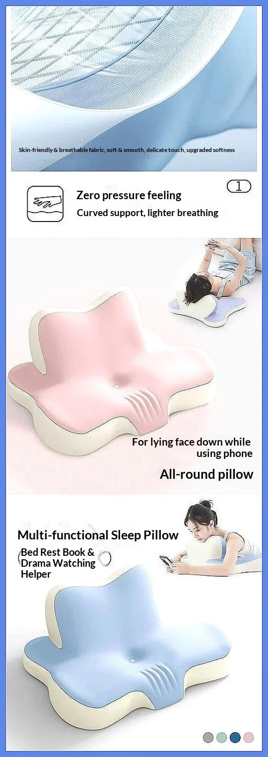 Deep Sleep Memory Cotton Pillow, Ergonomic Cervical Spine Support Pillow for Neck Pain Relief, Comfortable Body