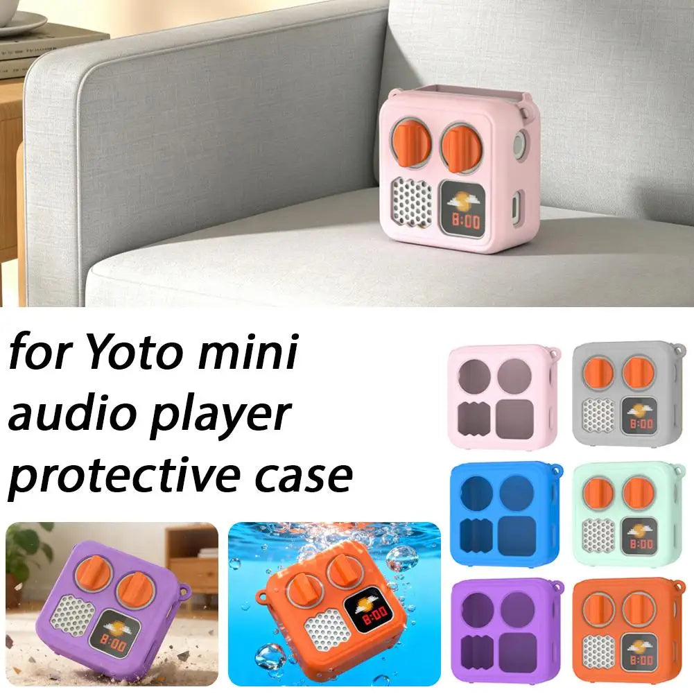 Small Audio Player For Yoto Mini, 360° Shockproof Cover with Lanyard, Lightweight Protector with Waterproof Stain-Resistant
