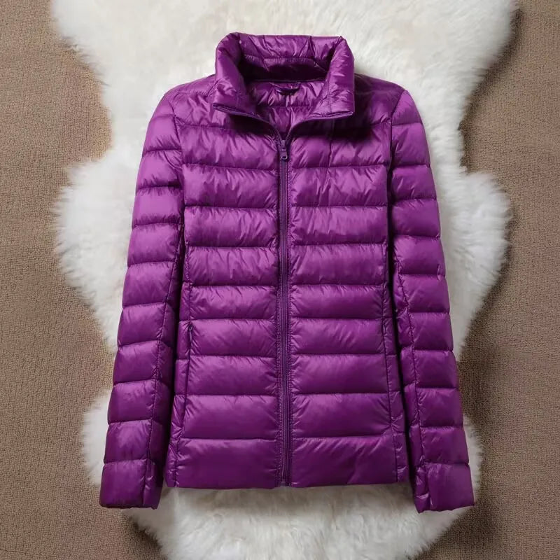 90% Ultra-light Thin Down Jacket Women Autumn Winter Plus Size Short Warm White Duck Down Coat Parka Female Portable Outerwear