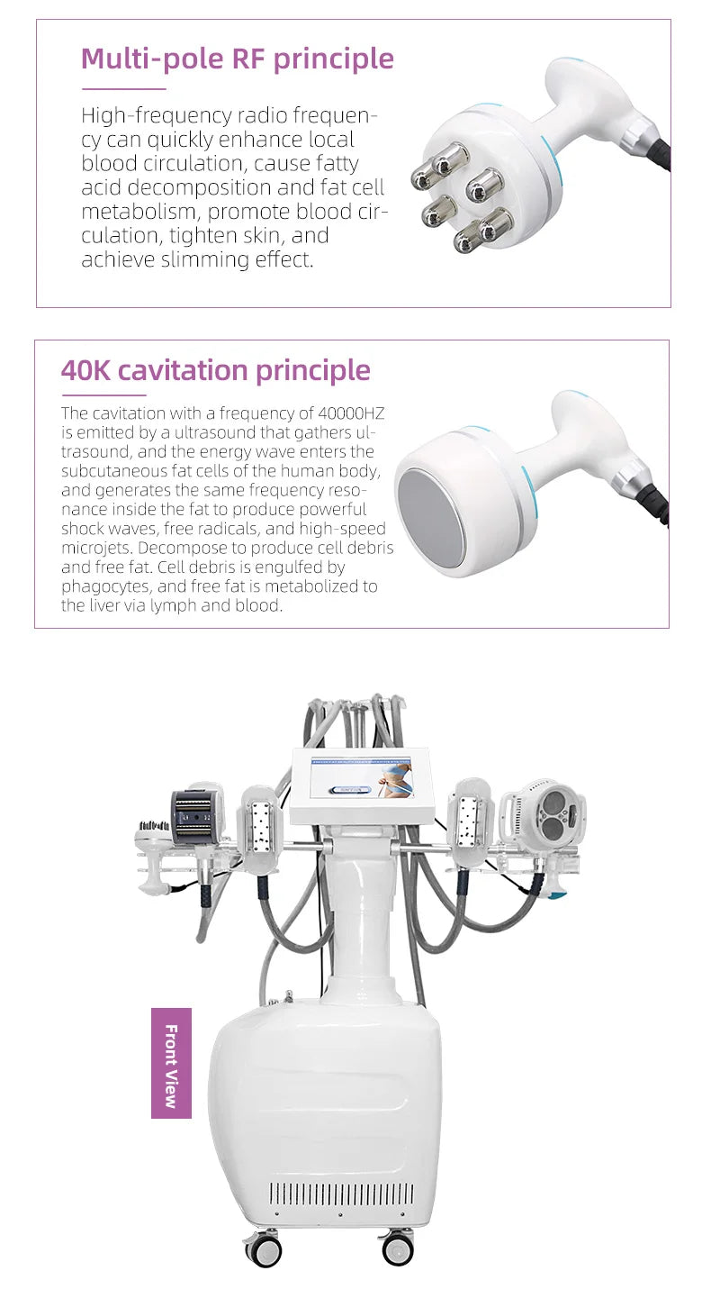 V10 Multifunctional Cavitation Body Slimming Machine Vacuum Roller Fat Reduction Weight Loss Body Sculpting Beauty Equipment For