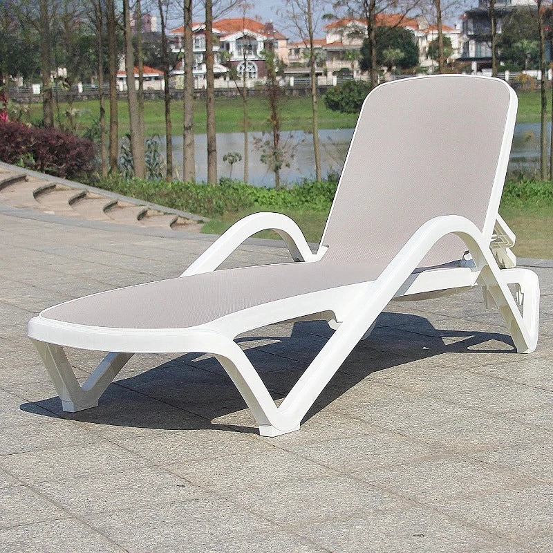 Outdoor bed-in hotel B & B, indoor swimming pool Plastic Teslin loungers