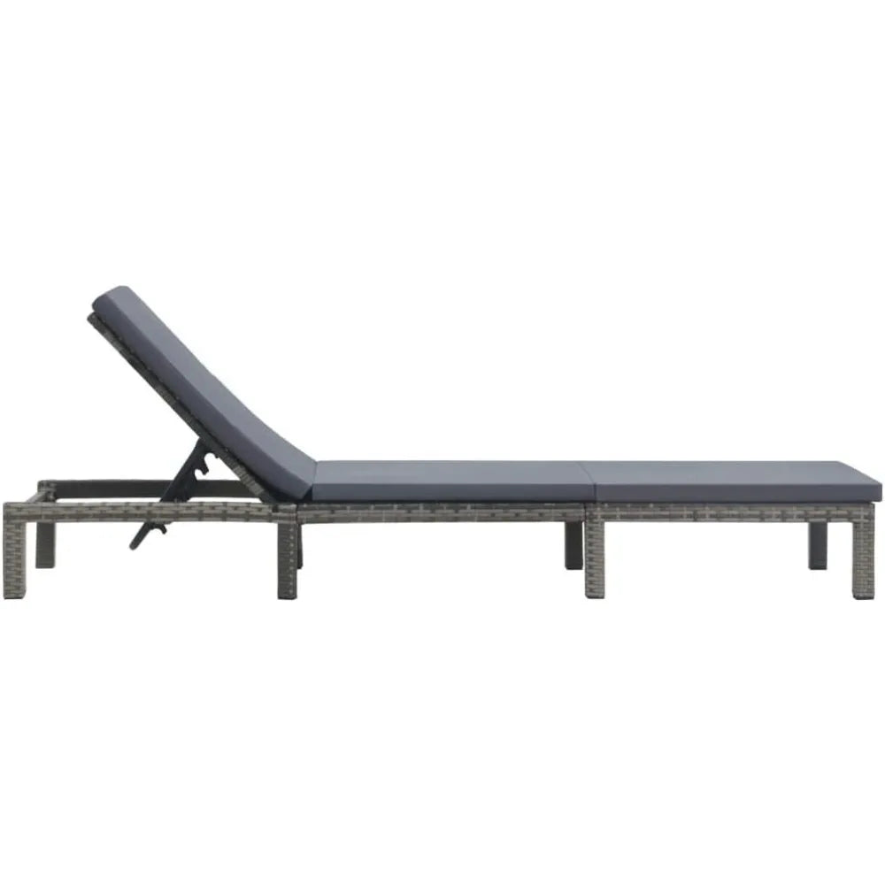 Recliner Sun Lounger with Cushion for Outdoor Relaxation