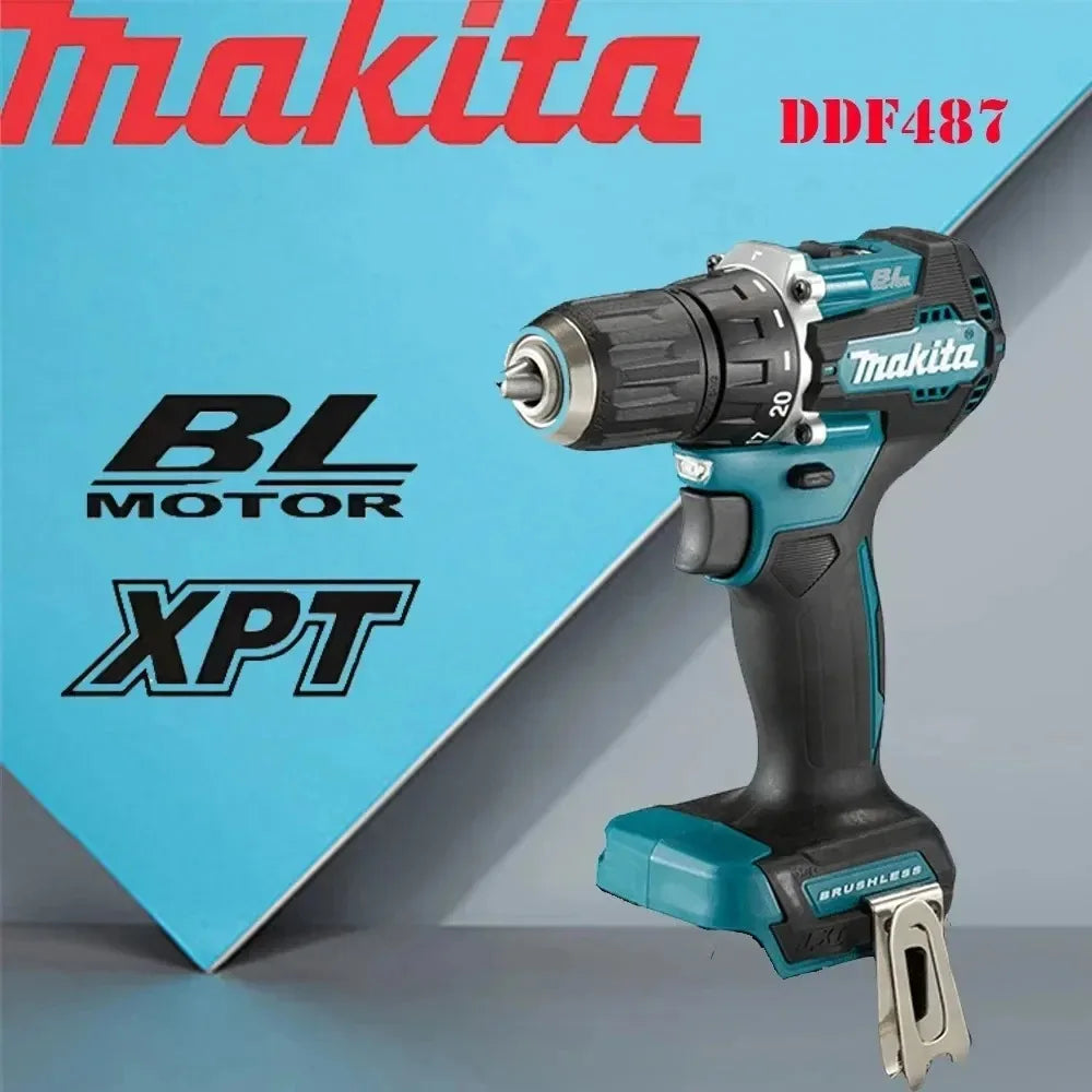 Makita DDF487 18V Brushless Cordless Drill Driver High Torque Screwdriver Compatible With All Makita 18V Lithium Batteries