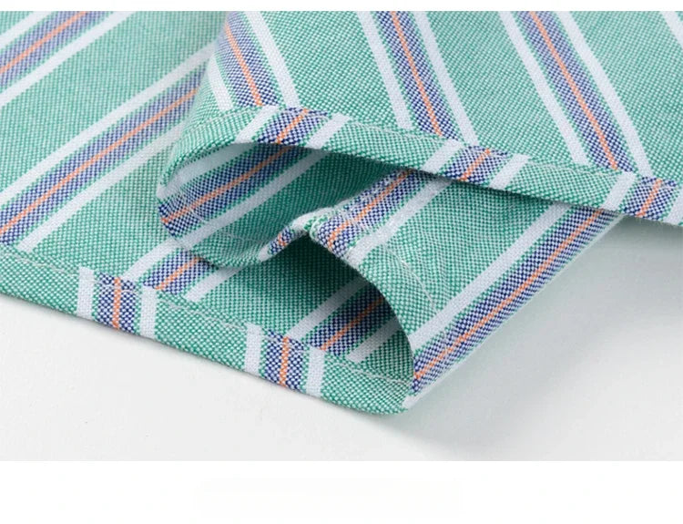 New In Shirt Summer 100%Cotton Short Sleeve Shirts for Men Slim Fit Formal Plain Shirt Designer Plaid Korean Popular Clothes