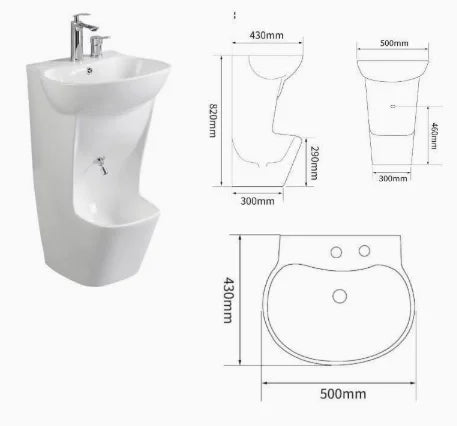 Modern Oval Muslim Full Standing Double Level Bathroom Ceramic Foot Wash Basin Wudu Shower Pray Wash Basin