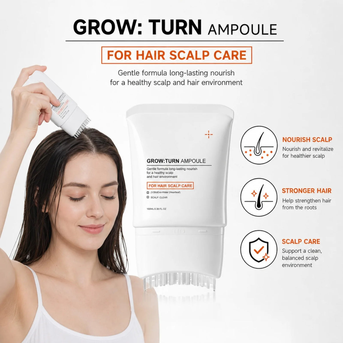 Hair Nourishing Serum With Massage Comb Nourishing Scalp Hydrate Strengthening Volumizing Essence Scalp Massager Hair Care