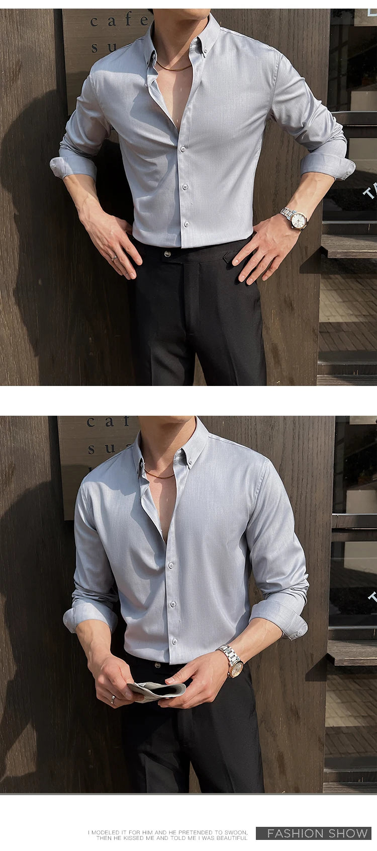 Shirts for Men Long Sleeve British Style Solid Casual Anti-wrinkle Soft Slim Fit Formal Dress Shirt Men Clothing Oversized 7XL-S
