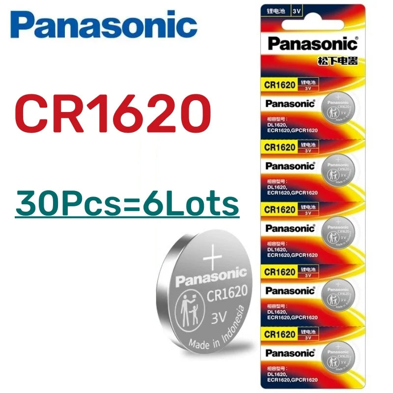 5-50pcs Original PANASONIC CR1620 CR 1620 3V Lithium Battery For Watch Calculator Clock Remote Control Toys Button Coins Cell