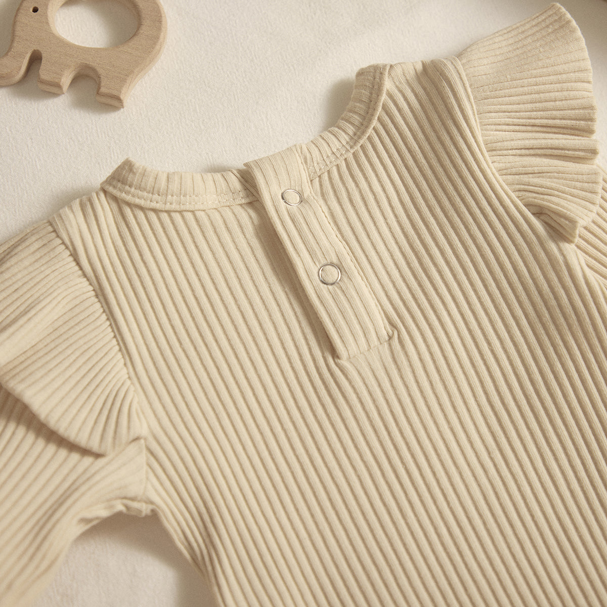 ma&baby 0-24M Spring Fall Newborn Baby Girls Romper Infant Knit Ruffle Jumpsuit Soft Long Sleeve Solid Color  Clothing