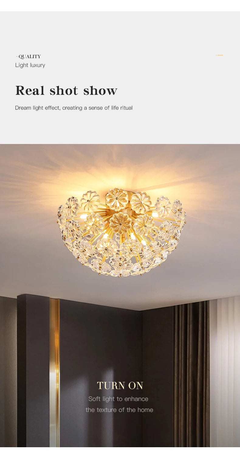 Postmodern Flower ceiling light Luxury scandinavian lamp Bedroom Study Room Living Room Dining Room girls room ceiling lamp