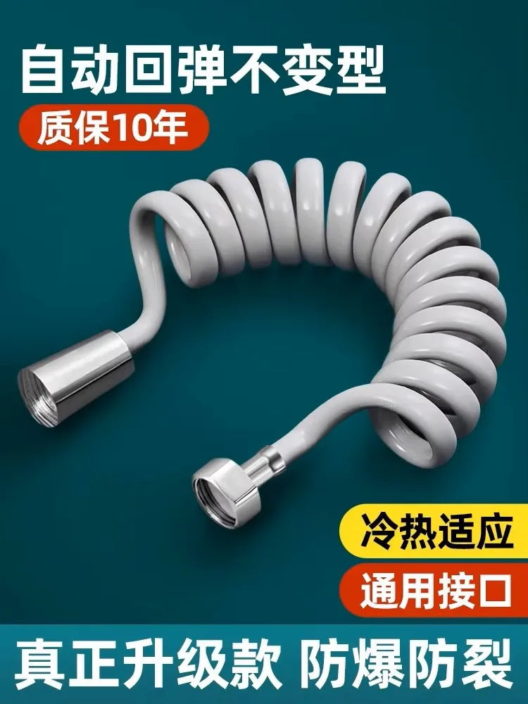 New 1Pcs 1.5M/2M/3M/5M Telephone Line Spring Shower Hose Toilet Bidet Bathroom Accessories Sprayer Connect Pipe Flexible